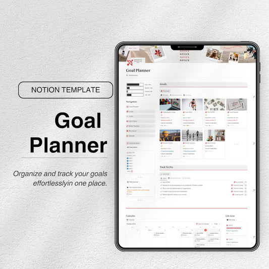 Notion Goal Planner Template 90-Day Weekly Task Manager Quarterly Goal Planning