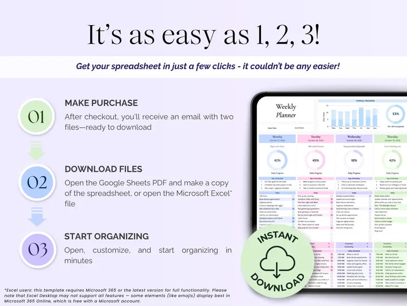 Second Brain Template Weekly Planner Daily Task Tracker Spreadsheet Routine